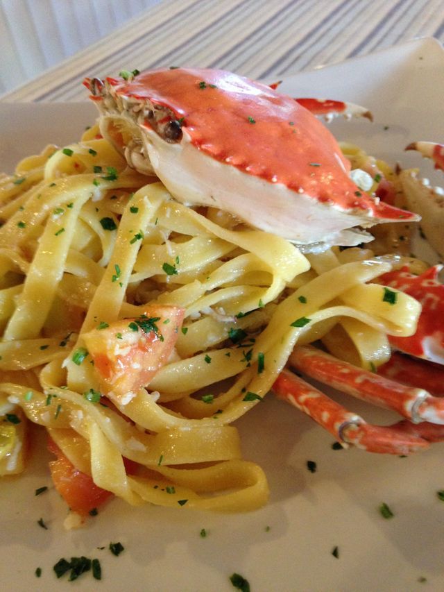 tagliatelle con granchio