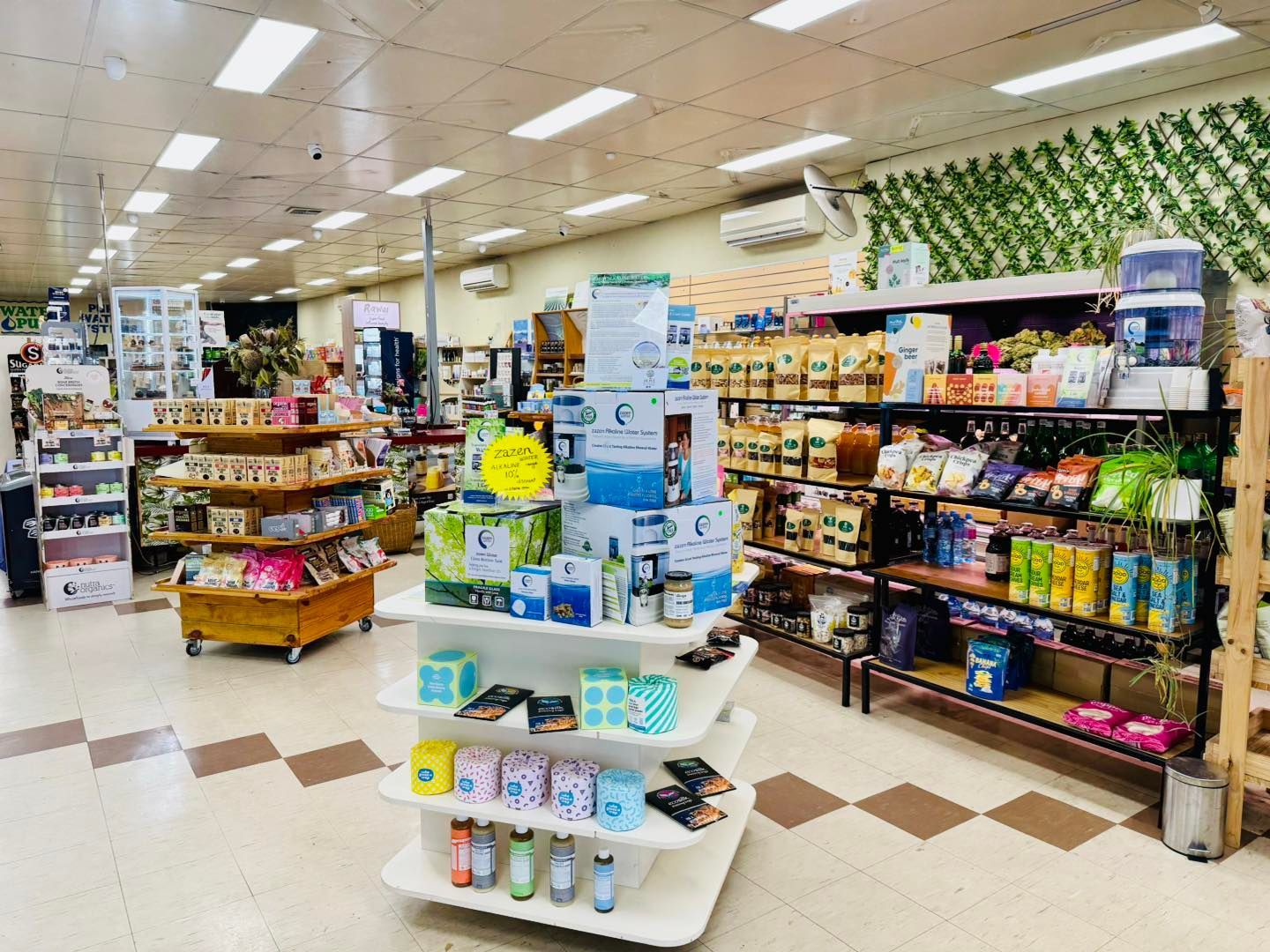 A store filled with lots of shelves filled with lots of products.