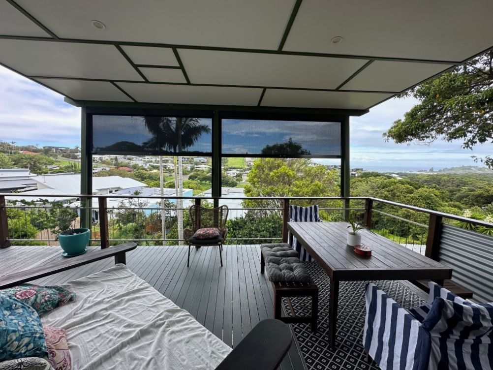 Zipscreen With A Chair In Front — TT Shutters & Shading In Ballina, NSW