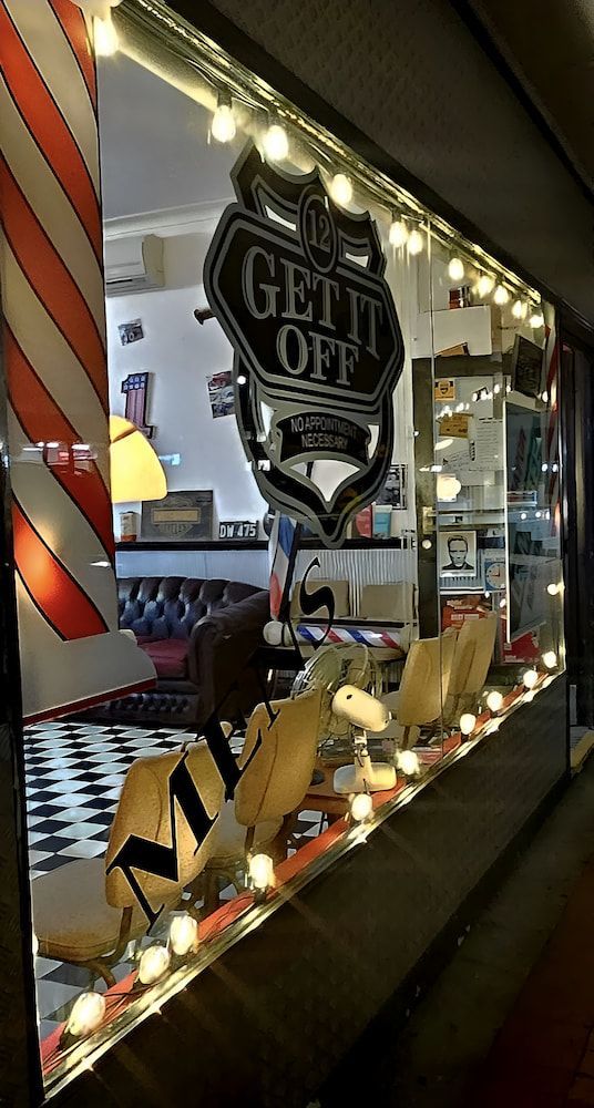 A Barber Shop With A Sign That Says Get It Off — Get It Off Men's Barber Shop In Raymond Terrace, NSW