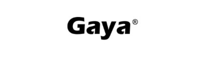 Gaya logo in black text with the registered trademark symbol on a white background.