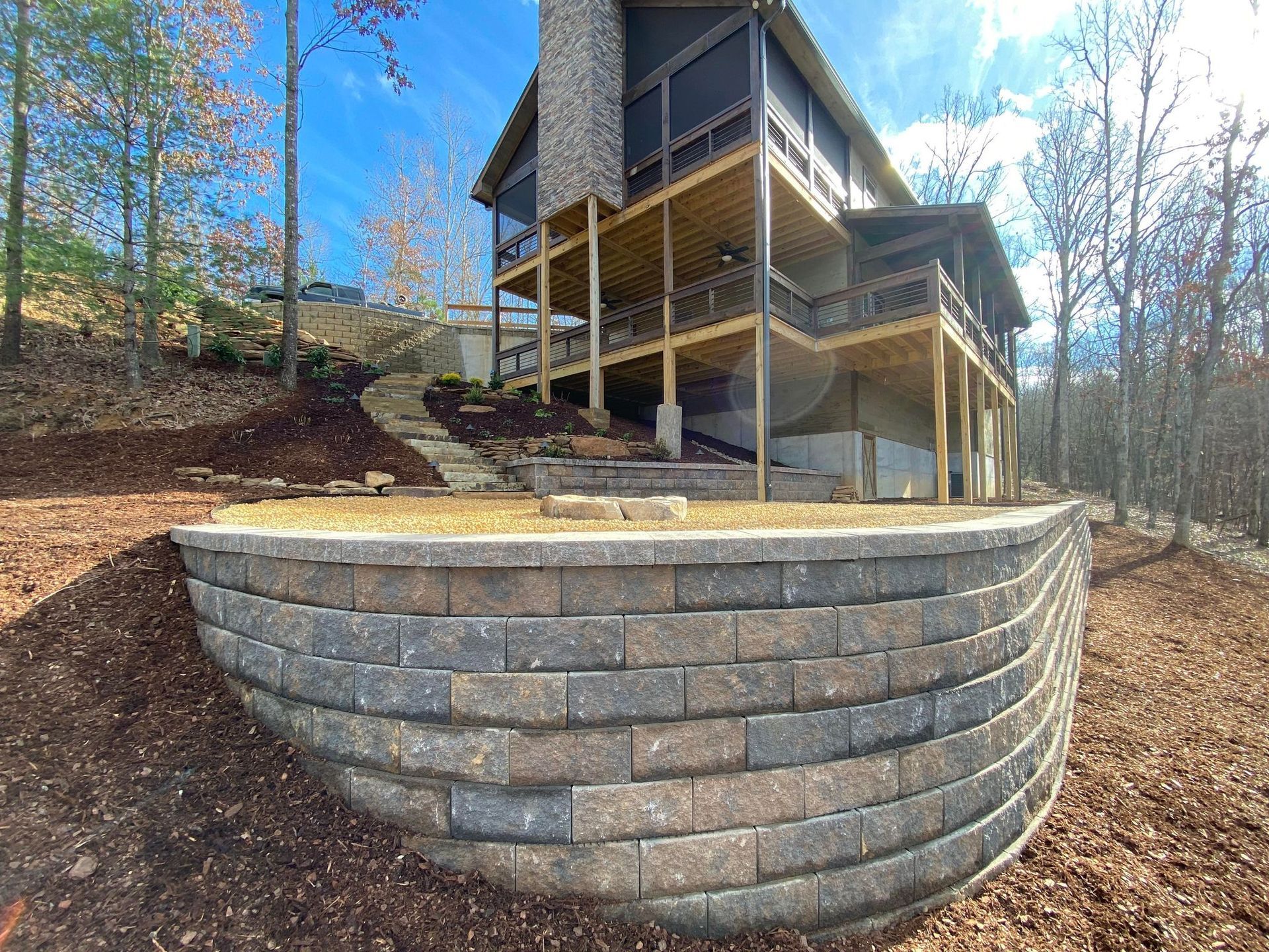 AHA Outdoor Creations patio or retaining wall project in East Ellijay GA