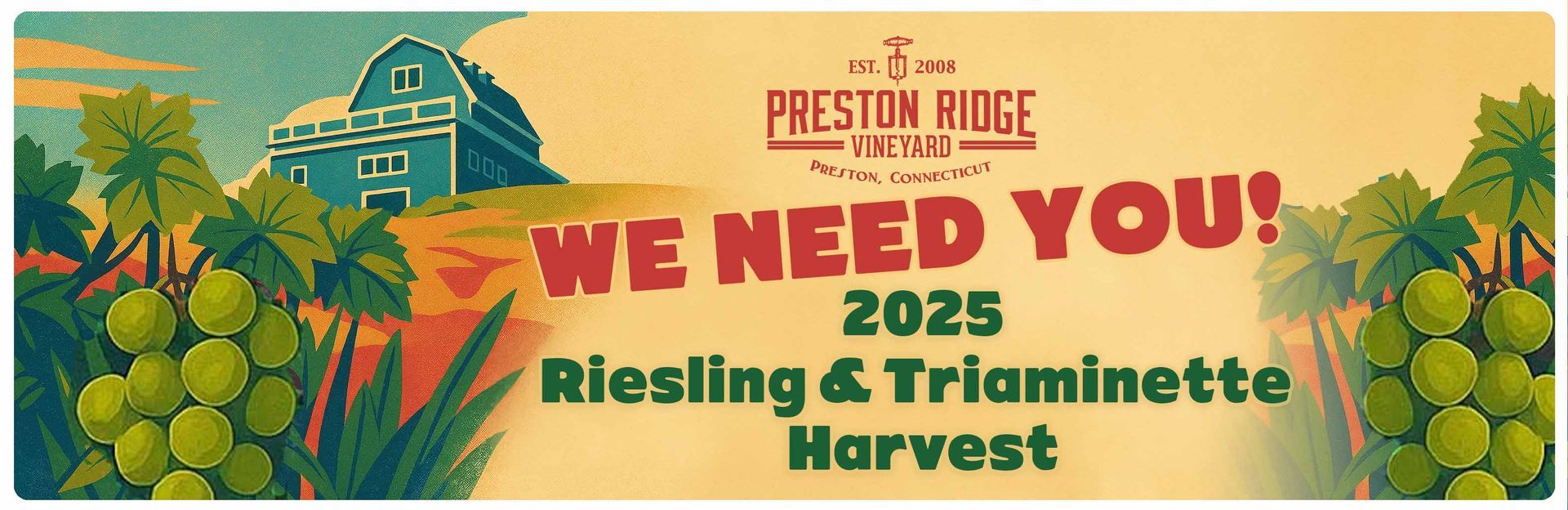 We Need you for the Baco Noir Harvest