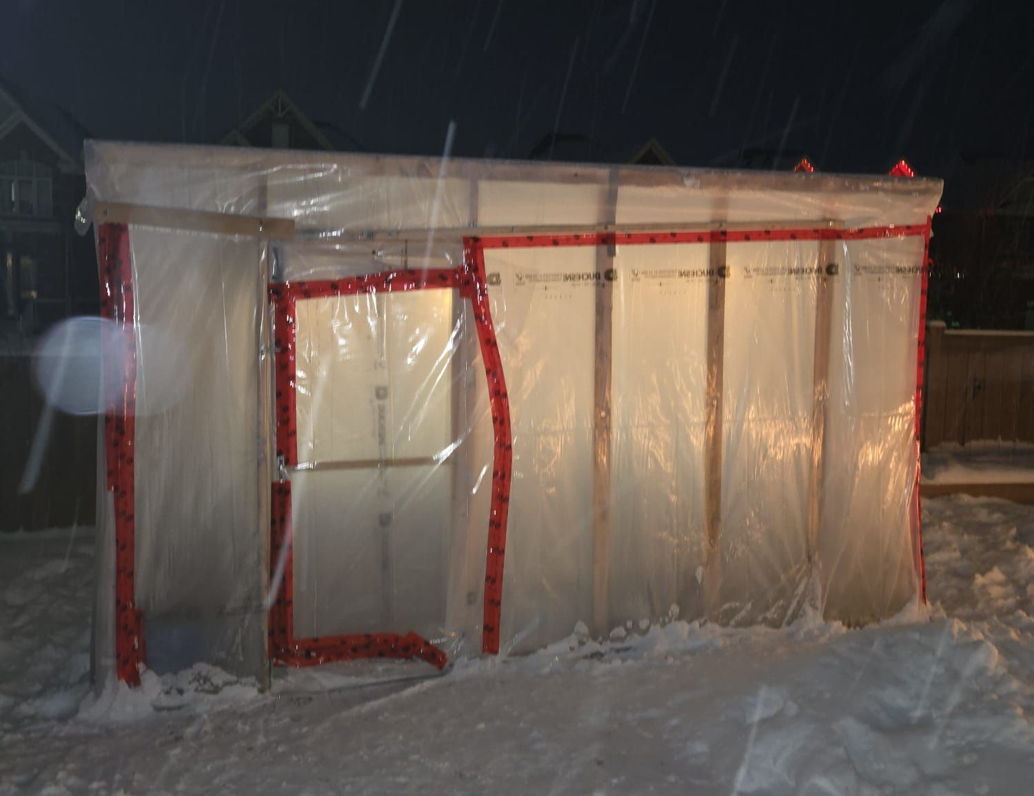 Winter greenhouse in Canada with tropical fruit plants