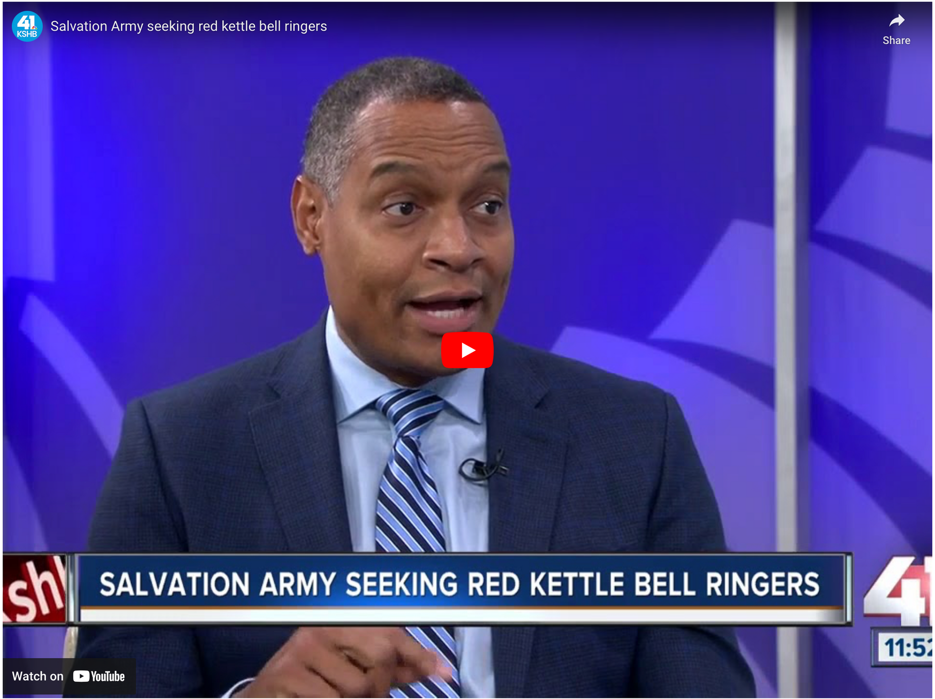 The salvation army is seeking red kettle bell ringers