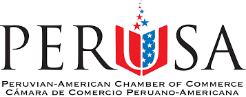 The logo for the peruvian american chamber of commerce