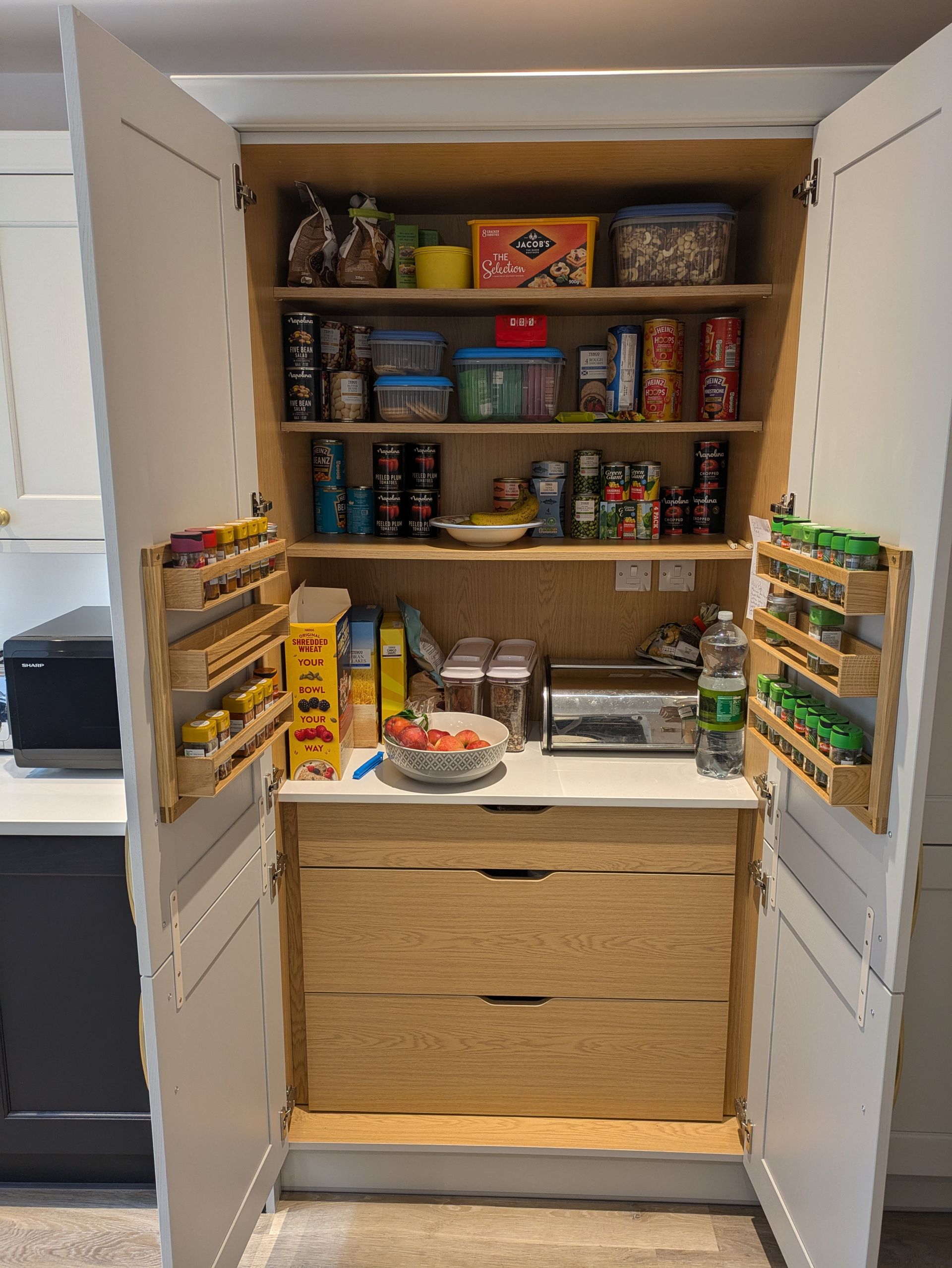 Internal Pantry Unit with Spice Racks