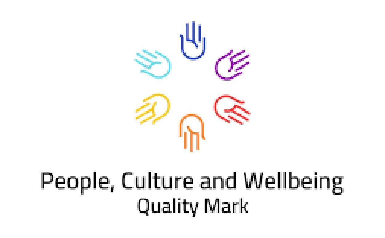 The logo for the people , culture and wellbeing quality mark