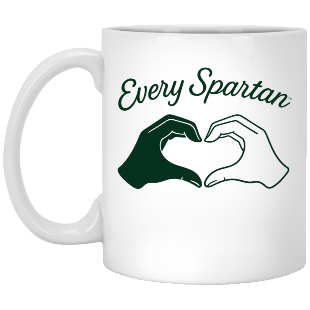 11oz. White Mug Heart Hands