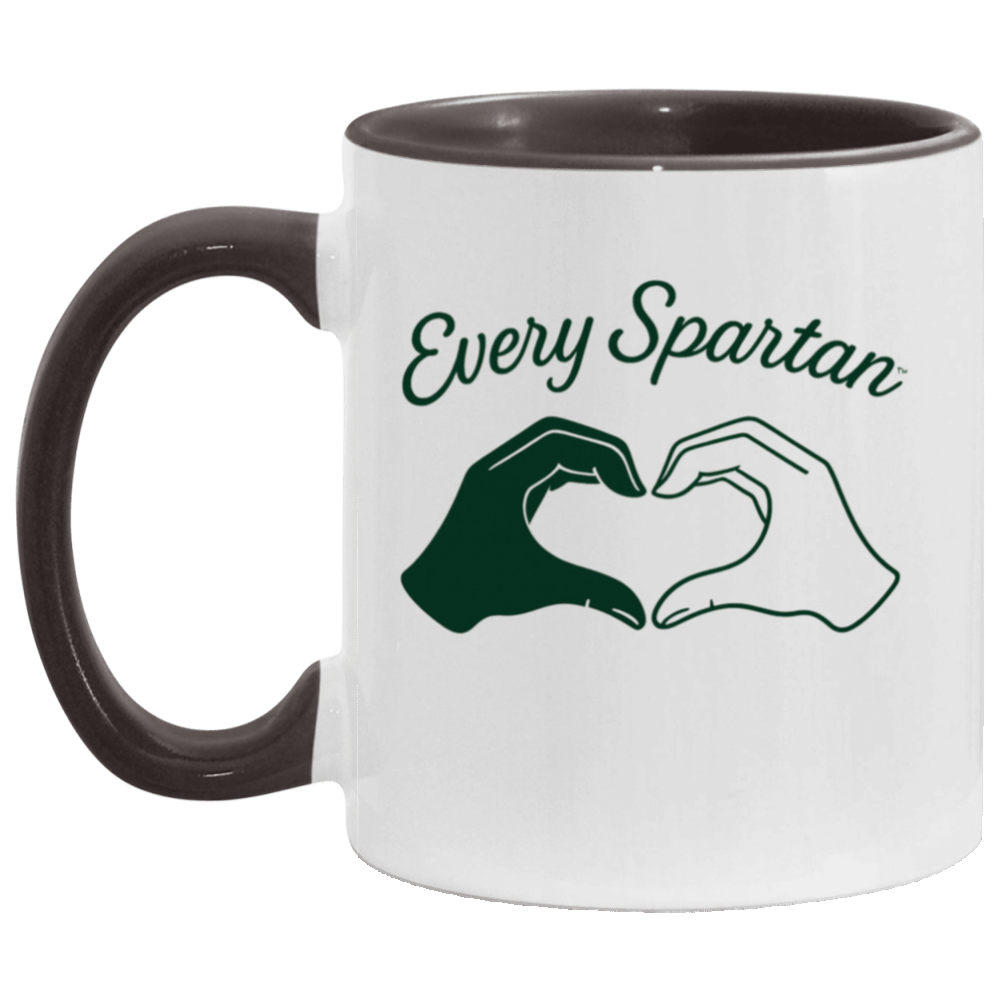 11oz. Accent Mug Heart Hands Black