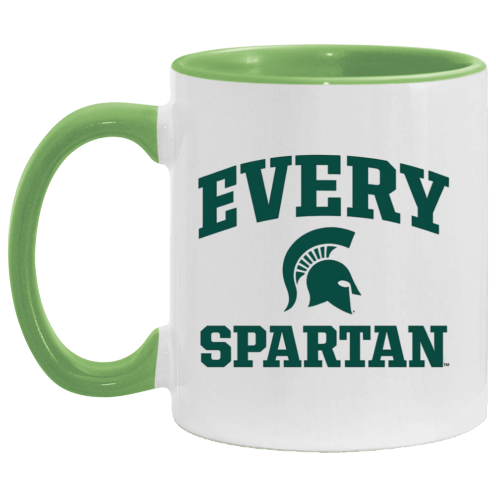 11oz. Accent Mug Every Spartan Helmet Light Green