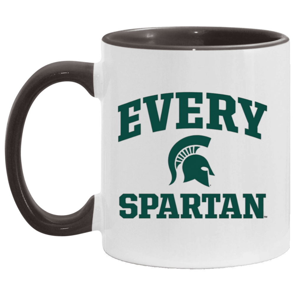 11oz. Accent Mug Every Spartan Helmet Black