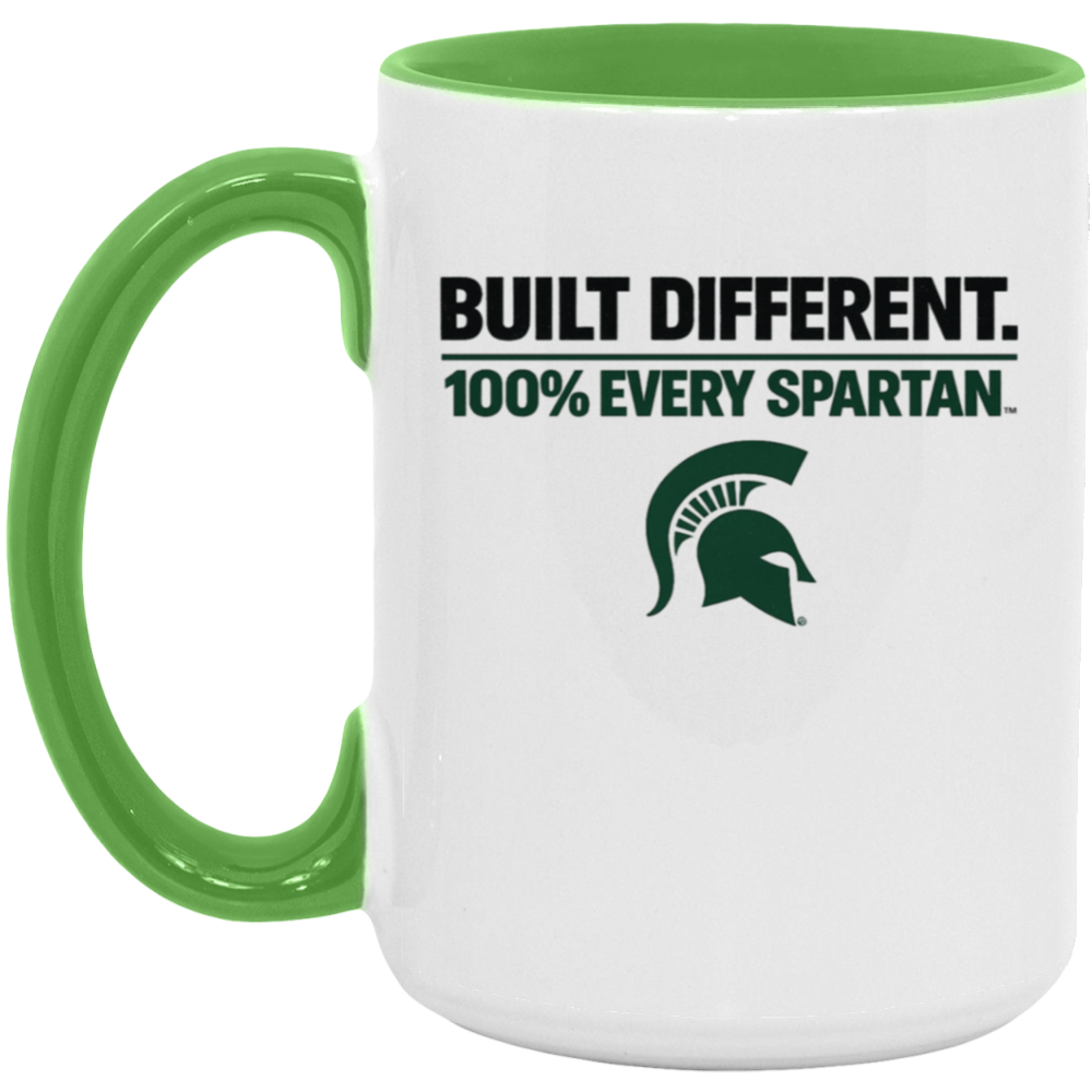15oz. Accent Mug Built Different Light Green