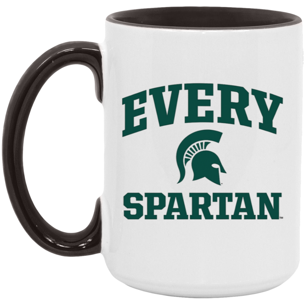 15oz. Accent Mug Every Spartan Helmet Black