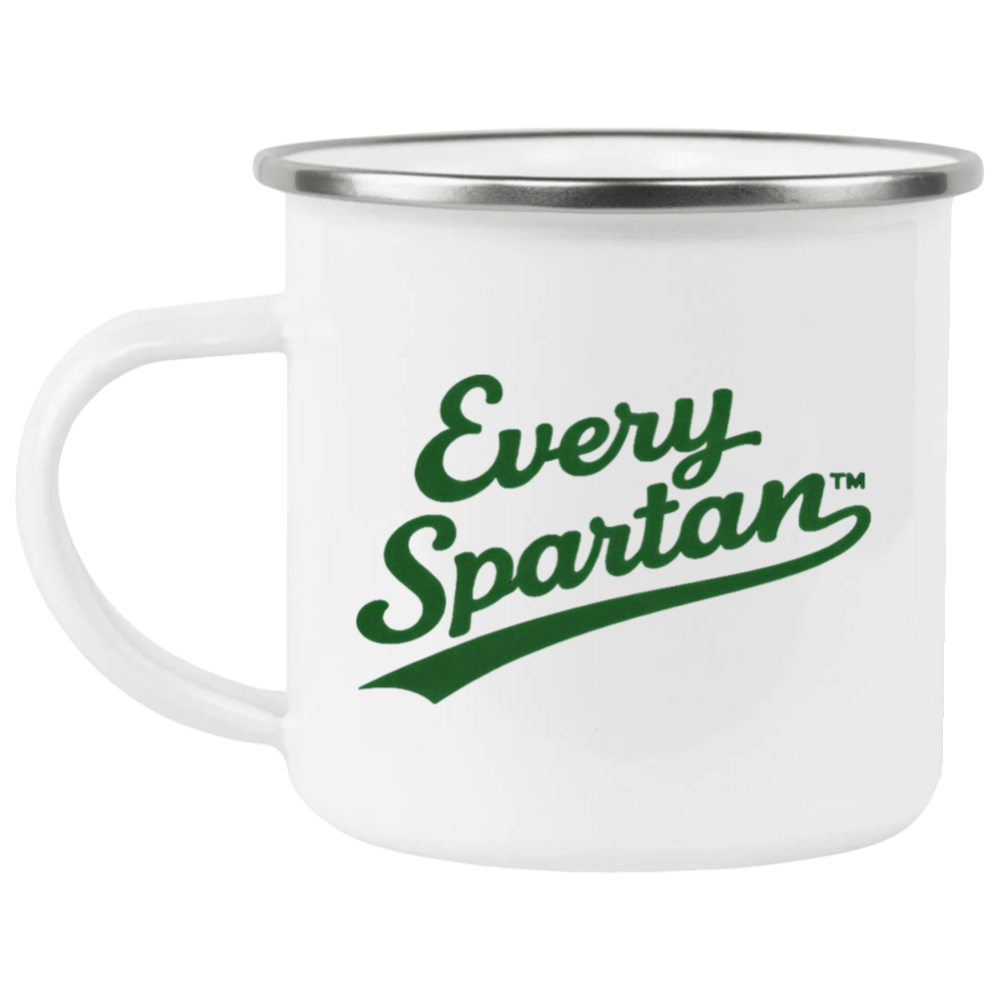 12oz Enamel Camping Mug Script