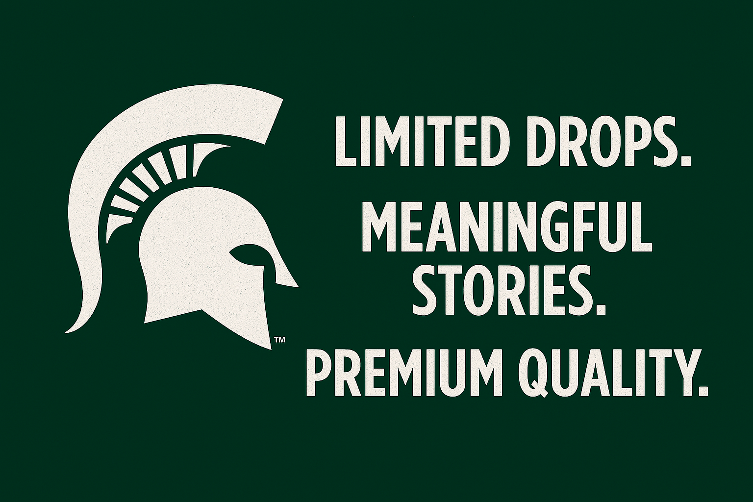 Spartan helmet logo beside text: 