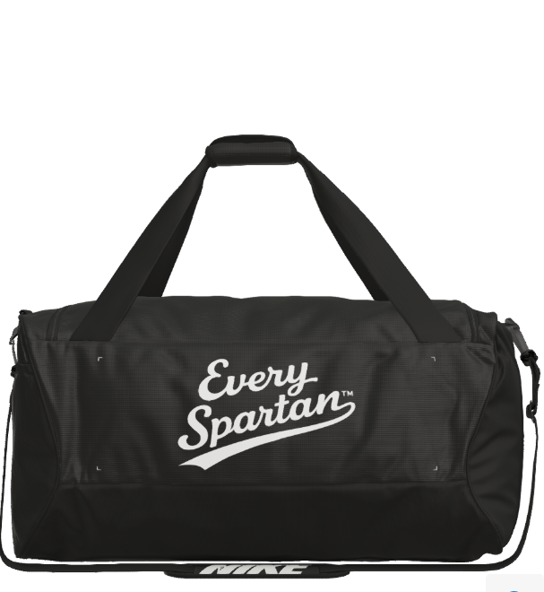 Black Nike duffel bag with 