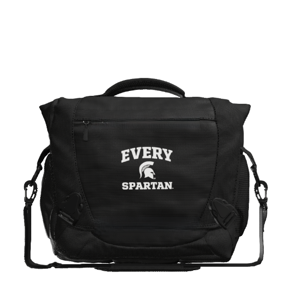 Black messenger bag with 