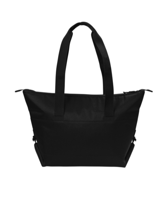 Black tote bag with 