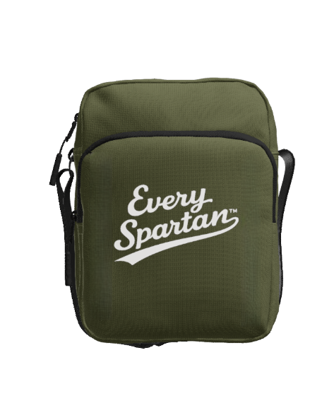 Green crossbody bag with 