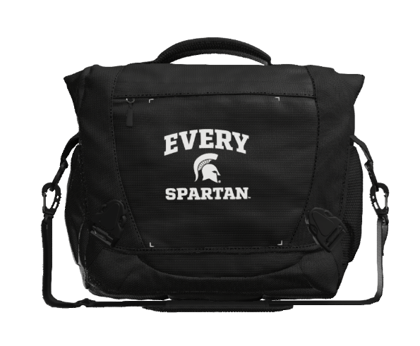 Black messenger bag with 