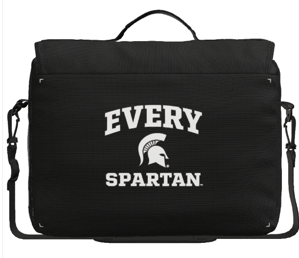 Black messenger bag with 