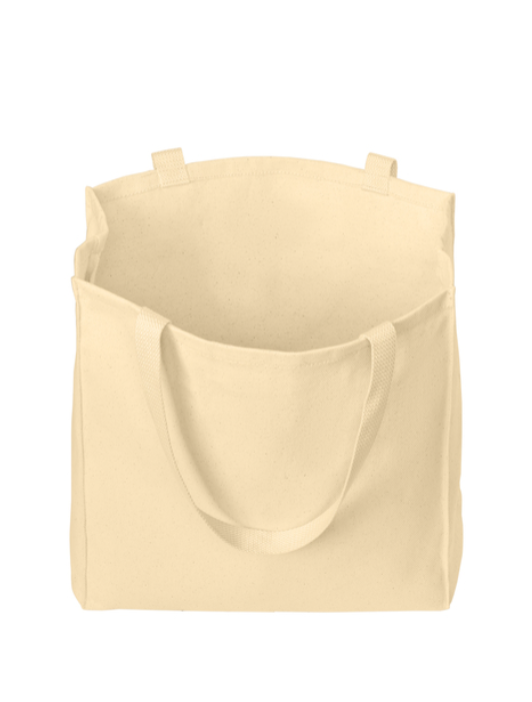 Cream tote bag with 