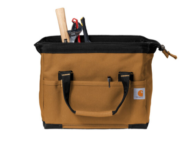 Tan Carhartt tool bag with 
