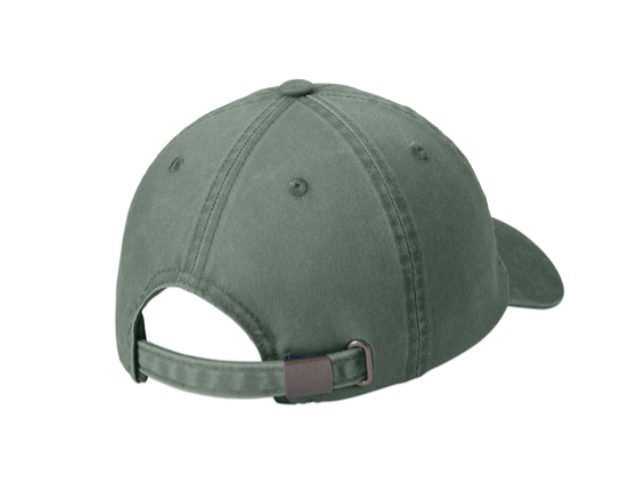 Green baseball cap with white 