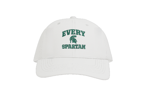 White baseball cap with green 