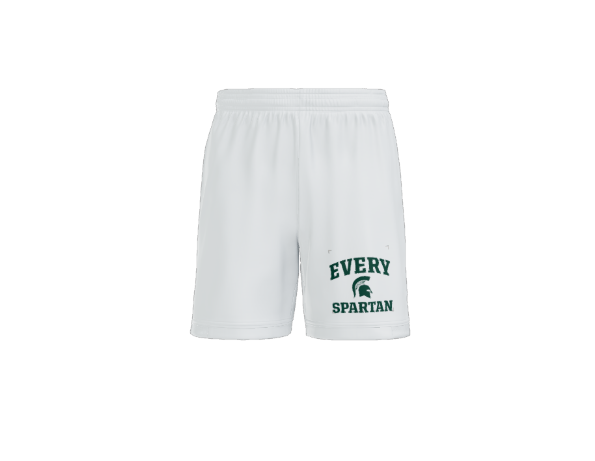 White athletic shorts with 
