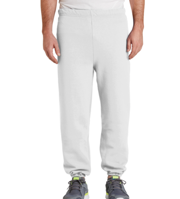 White sweatpants with 