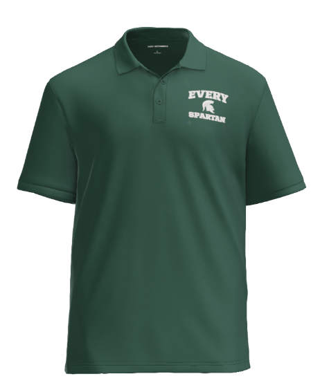 Green polo shirt with 