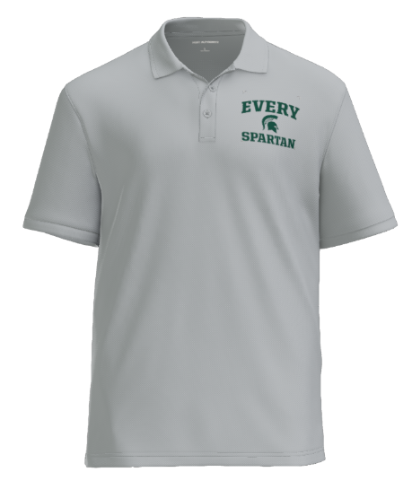 Gray polo shirt with 