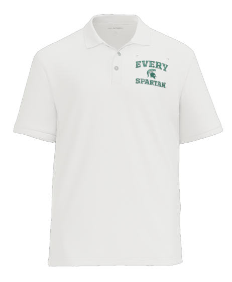 Gray polo shirt with 