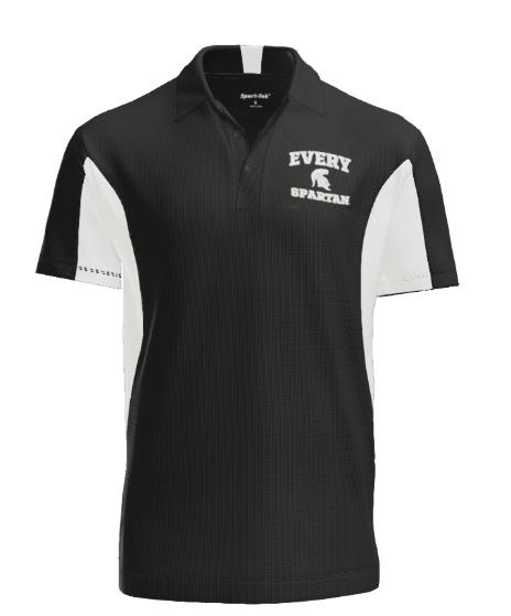 Green and white polo shirt with 