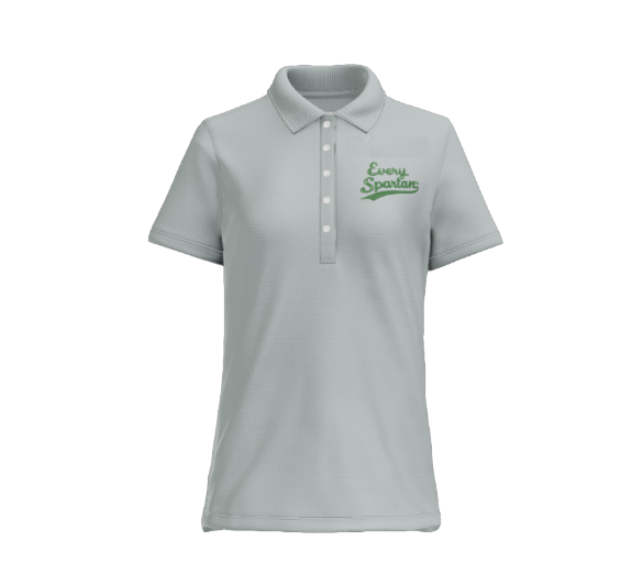 White polo shirt with green 