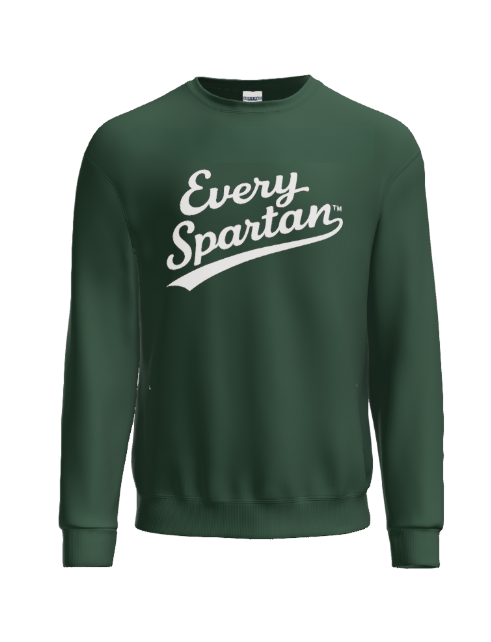 Youth Core Fleece Crewneck Sweatshirt (hockey script) Port & Co™ Dark Green