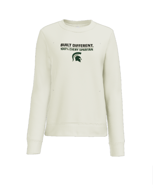 Cream-colored sweatshirt with 