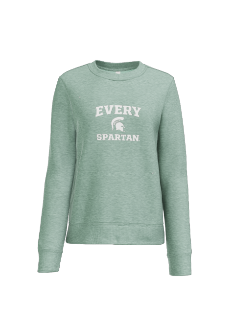 Green sweatshirt with white 