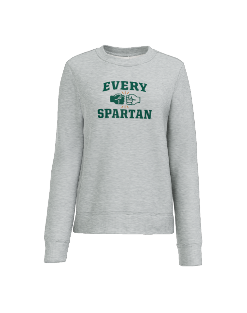 Cream-colored sweatshirt with 