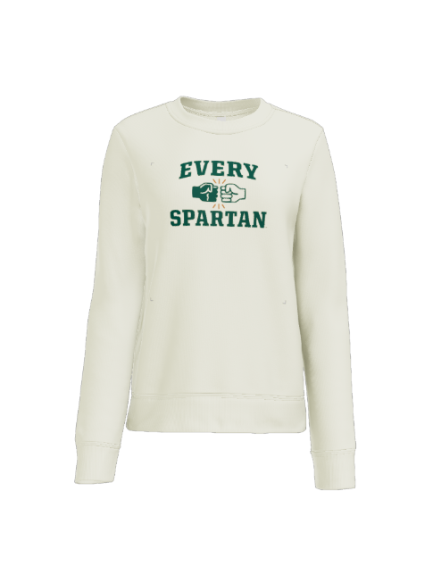 Cream-colored sweatshirt with 