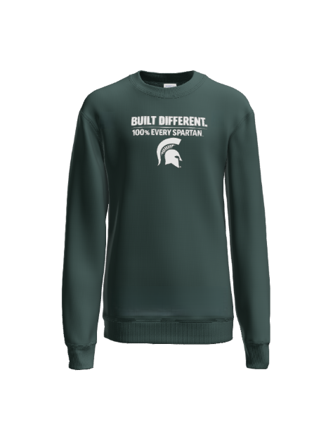 Green sweatshirt with 