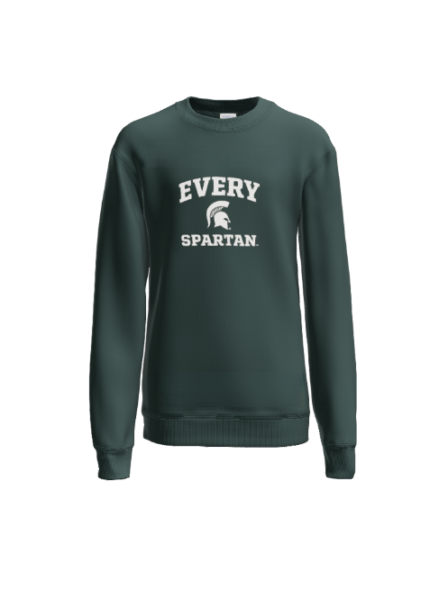 Green sweatshirt with 