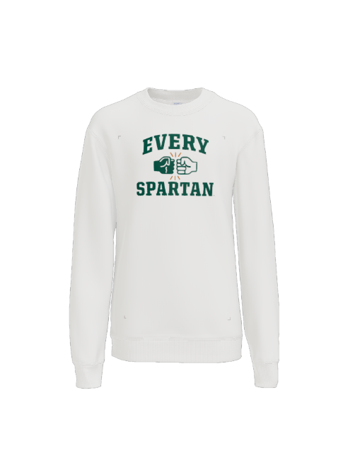 White sweatshirt with 