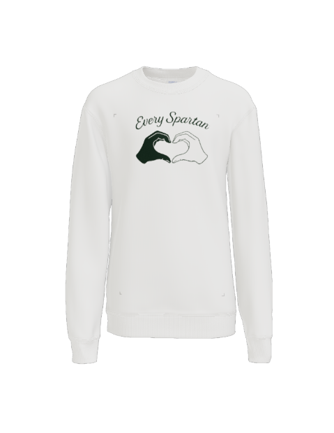 White sweatshirt with 