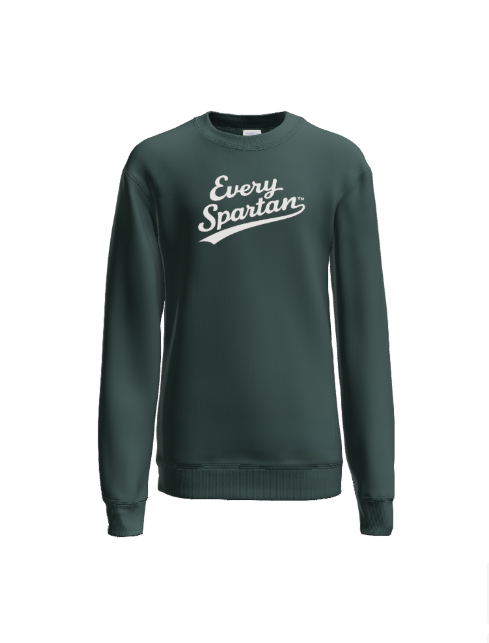 Green sweatshirt with 