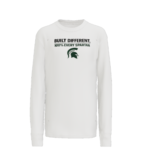 Gray long-sleeved shirt with 