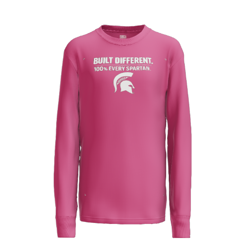 Long Sleeve Core Cotton Tee (built different helmet) Port & Co™ Sangria