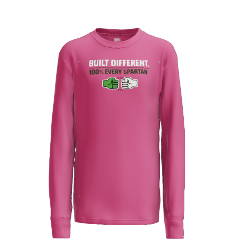 Gray long-sleeve shirt with 